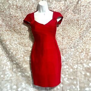 NWT cap sleeve red bandage dress by The Kewl Shop, size XS